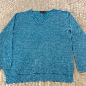 Marled Soft Knit V-Neck Sweater – Women’s Size L